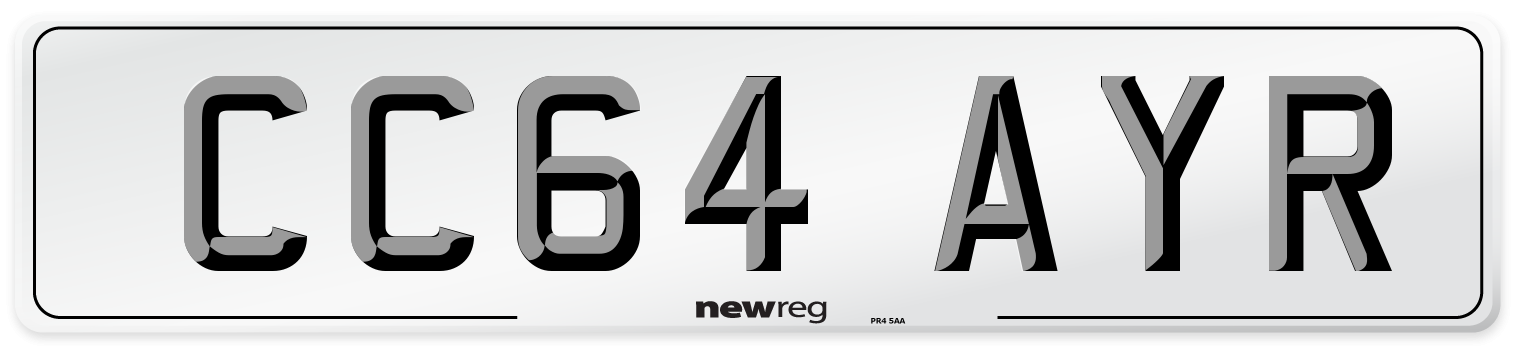 CC64 AYR Number Plate from New Reg